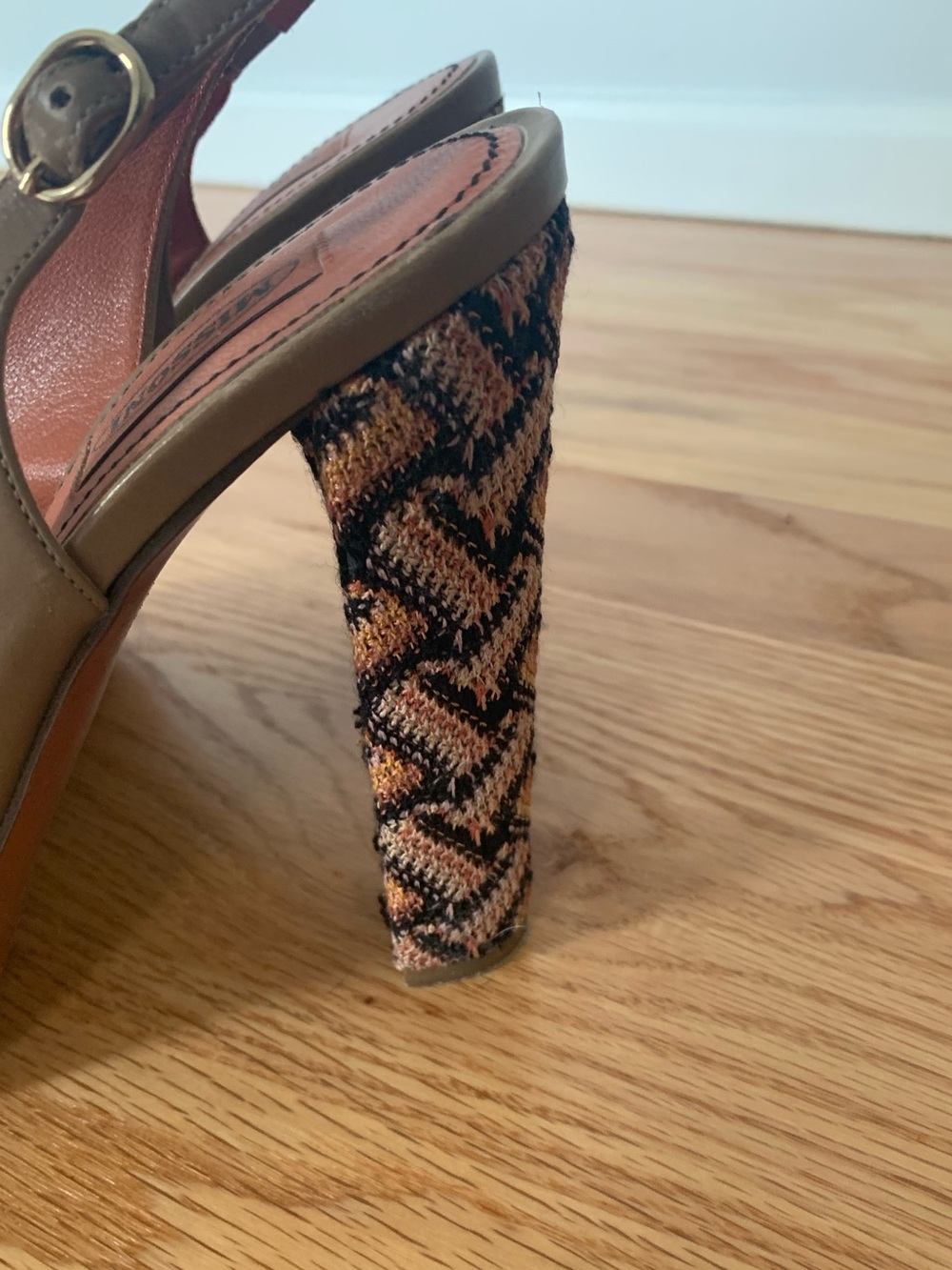 Missoni Multicolor Open Toe Chunky Heels